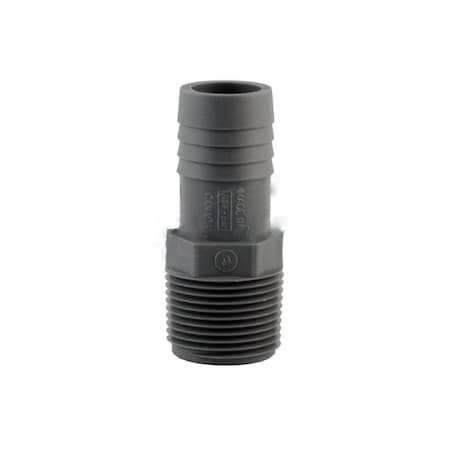 1.25 In. Black Poly Male Adapter